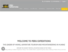 Tablet Screenshot of peruexpeditions.com